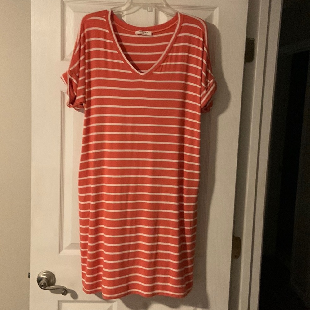 Zenana v neck T-shirt dress